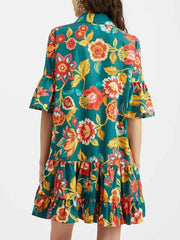 Grace Unique Flora Print Mini Dress