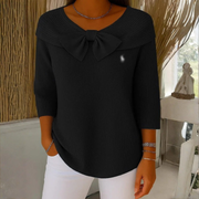 Bow Elegance Knit Top