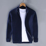 RAVELLO RIBBED ZIP CARDIGAN