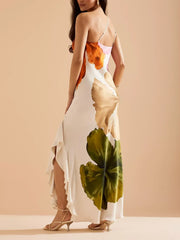 One-Shoulder Maxi Slip Dress