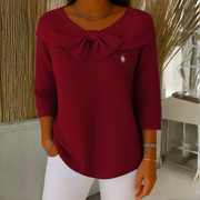 Bow Elegance Knit Top