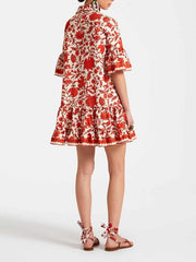 Unique Autumn Prints Mini Dress