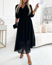 MIRA WAISTED MIDI DRESS