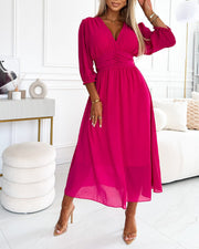 MIRA WAISTED MIDI DRESS