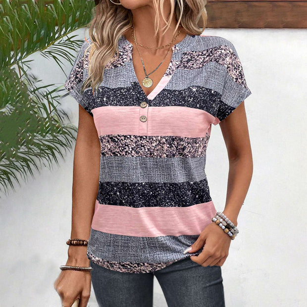 CLARA CASUAL STRIPED BLOUSE