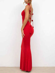 Decor Cami Backless Fitted Maxi Dresses