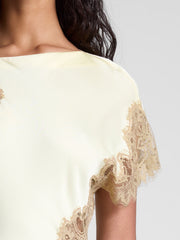 Satin and Lace Maxi Dress