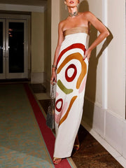 Unique Print Spotted Midi Dress