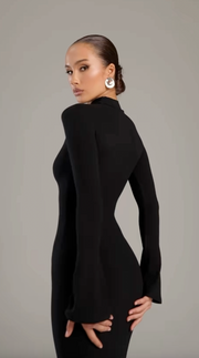 Noire｜Turtleneck Maxi Dress
