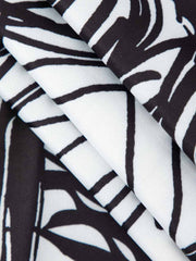 Abstract Line Print Short Sleeve Mini Dress