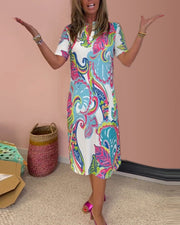 ARIA PRINTED SHIFT DRESS