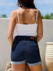Lila Vintage Denim Stretch Shorts