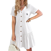 Coastal Charm Button Dress
