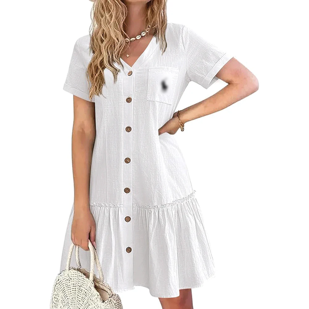 Coastal Charm Button Dress