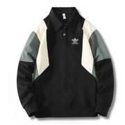 Colorblock Polo Sweatshirt