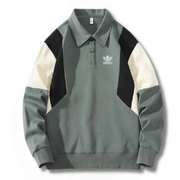 Colorblock Polo Sweatshirt