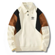 Colorblock Polo Sweatshirt