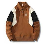 Colorblock Polo Sweatshirt