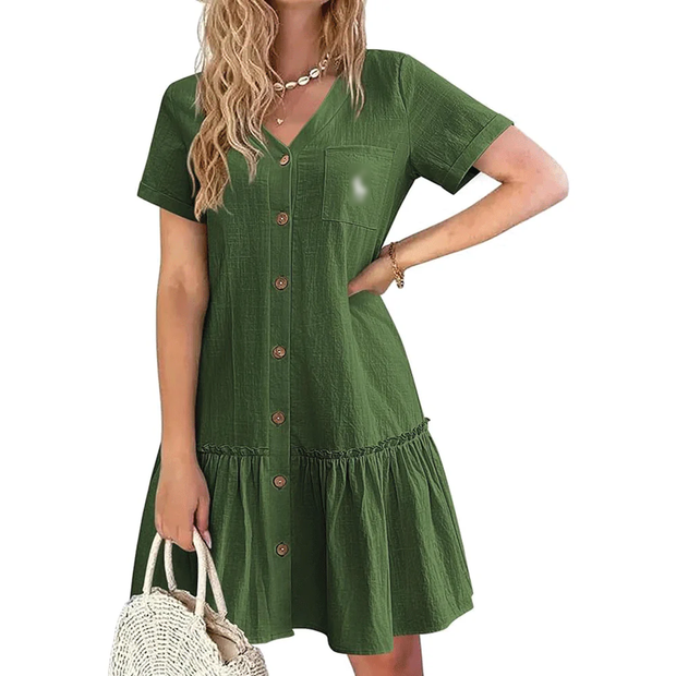 Coastal Charm Button Dress