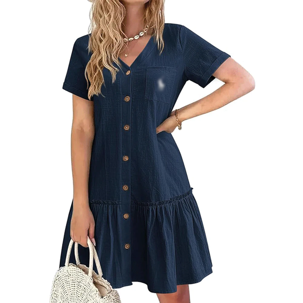 Coastal Charm Button Dress