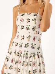Fruit Floral Midi Dress